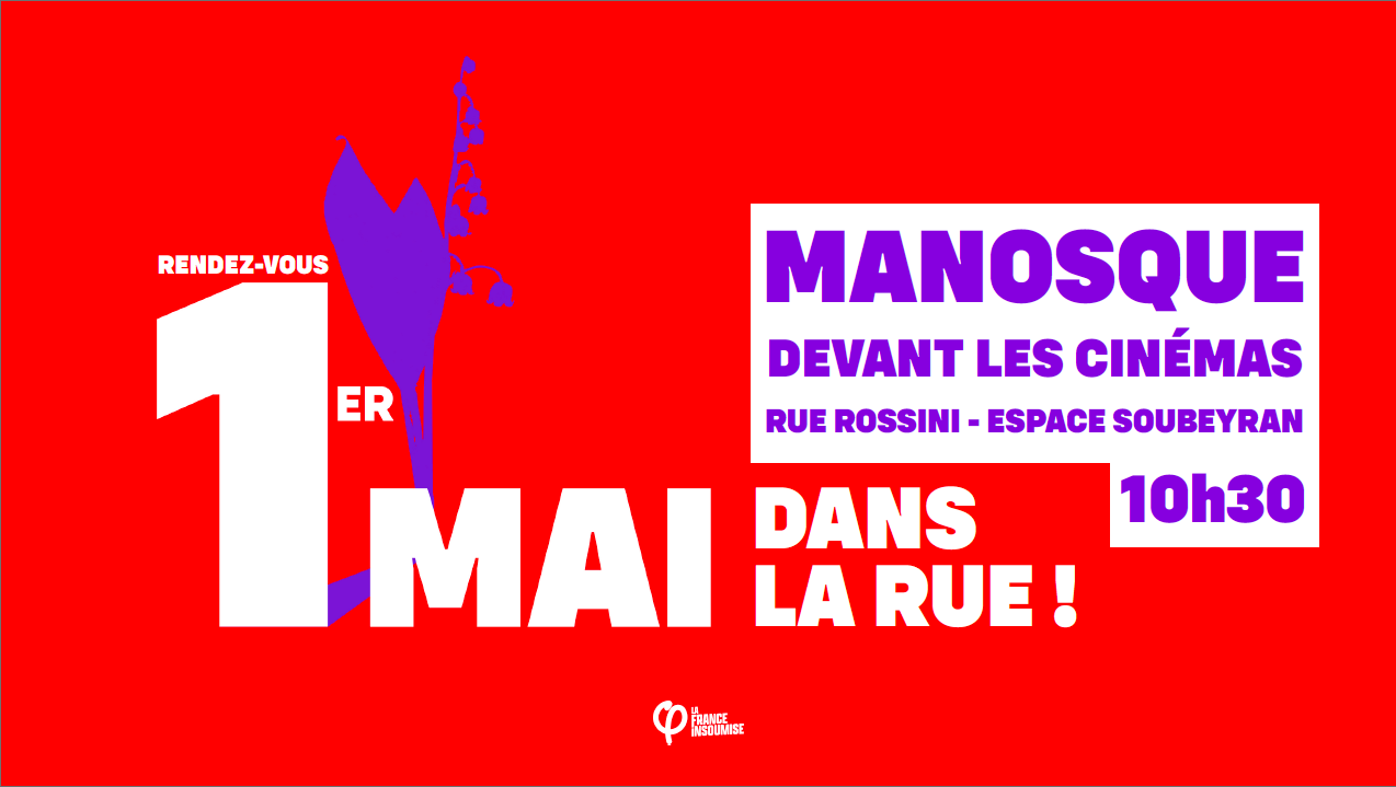 1er mai à Manosque, pour la paix et contre la guerre sociale