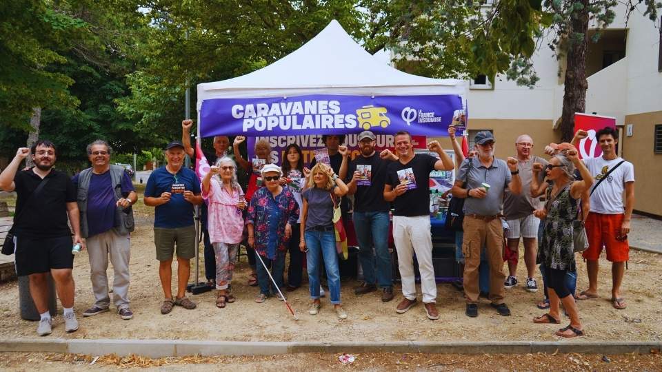 Étape de la caravane populaire à Manosque