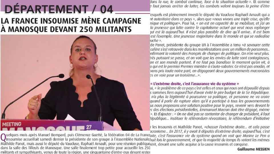 La France insoumise mène campagne à Manosque devant 250 militants